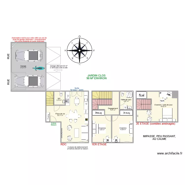 BARBIER NANCY. Plan de 