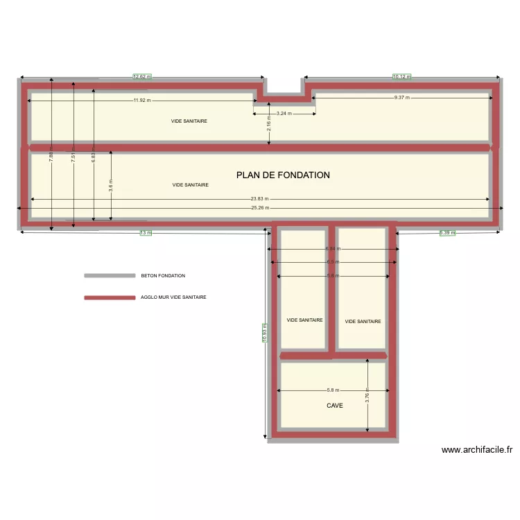 PLAN FONDATION. Plan de 