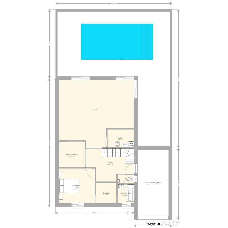 copie rdc extérieur. Plan de 0 pièce et 0 m2