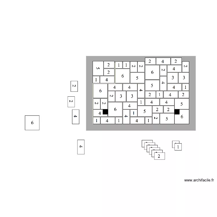 DALLAGE CUISINE ETE GDE. Plan de 
