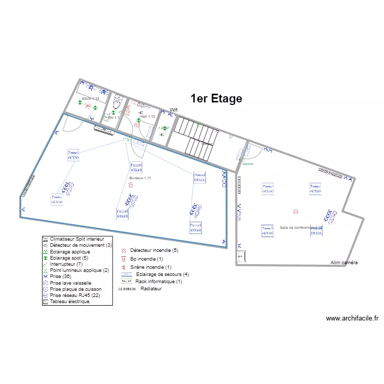 1er ecurie Lismonde. Plan de 