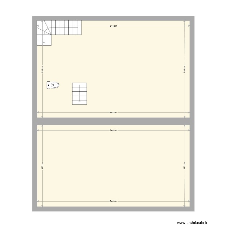 les pièces serrées. Plan de 0 pièce et 0 m2