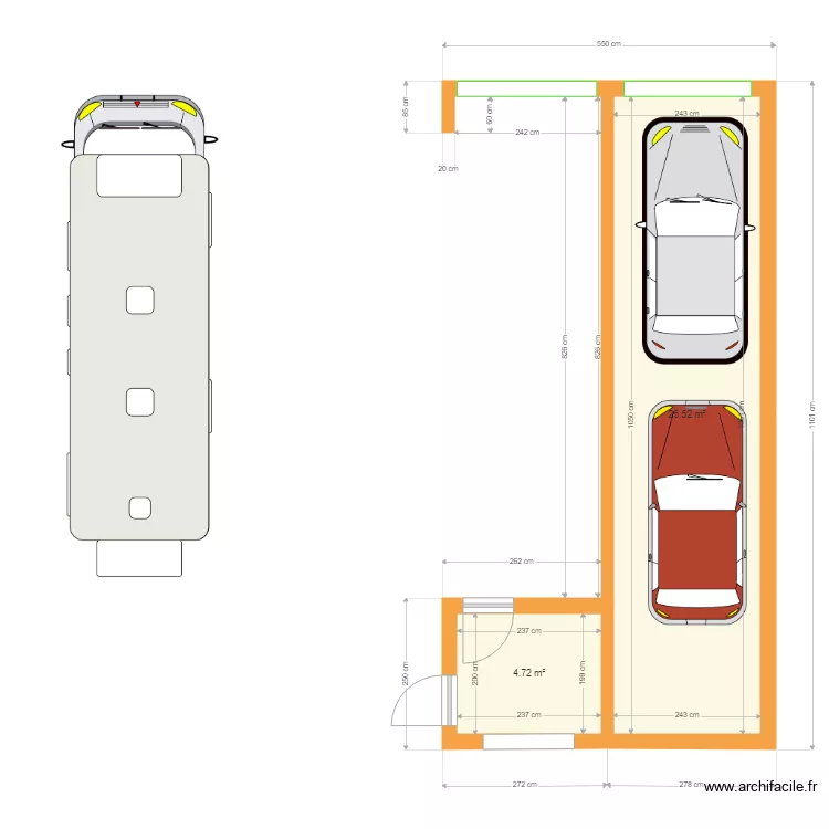 Etude Garage. Plan de 