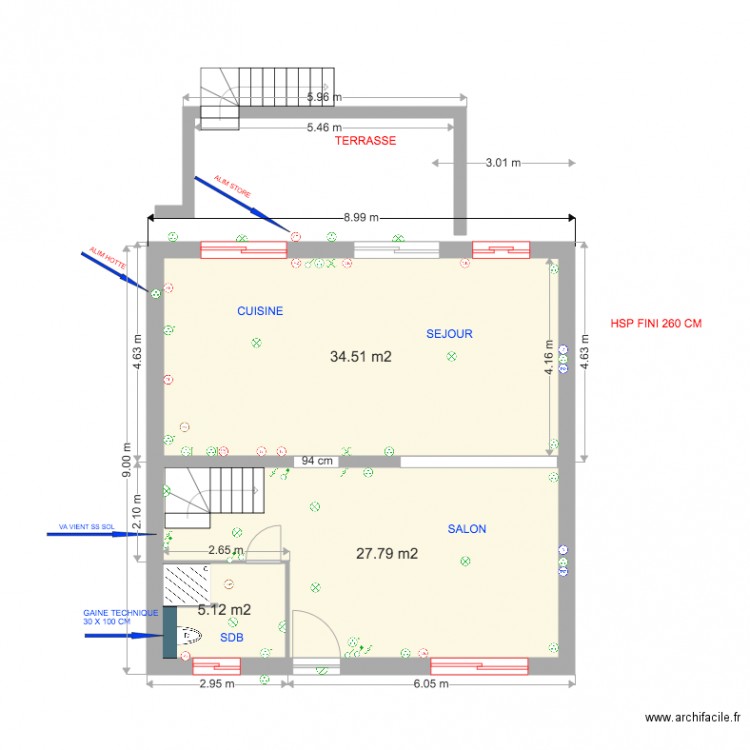 RDCH SERDAL V1 INST ELEC JUILLET 16. Plan de 0 pièce et 0 m2