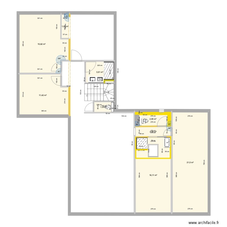 Saint-Barthélémy d'Anjou. Plan de 9 pièces et 76 m2