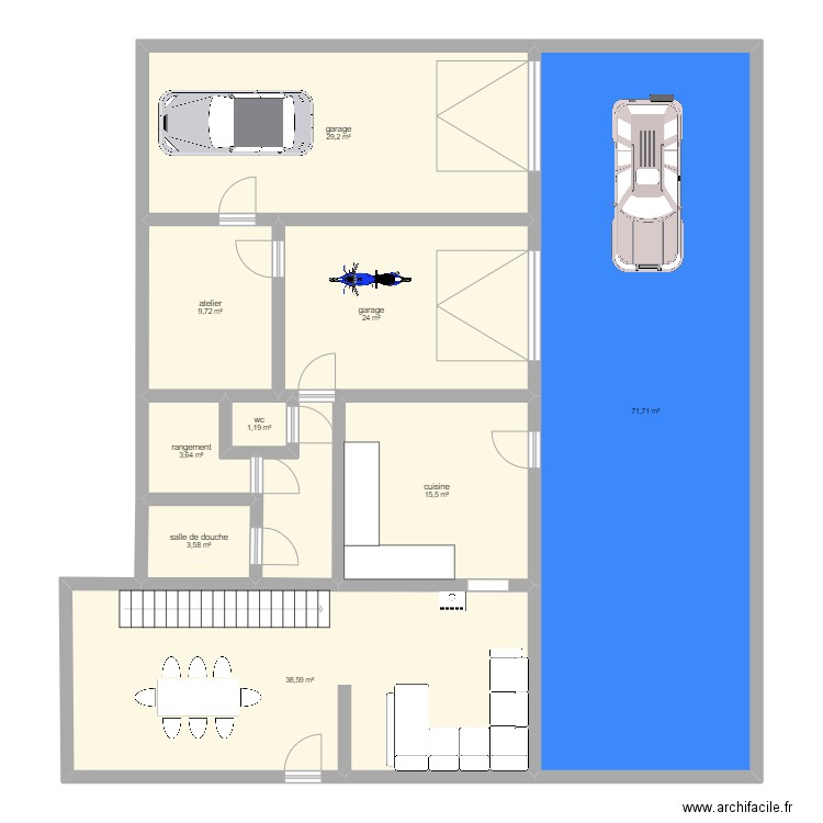 floreeefe bertrand rdc. Plan de 0 pièce et 0 m2
