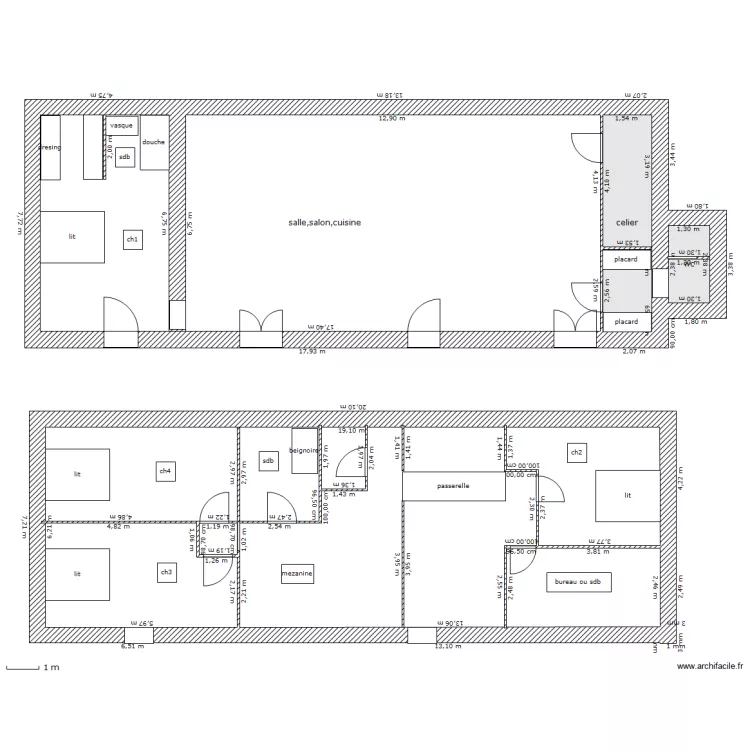 maison. Plan de 