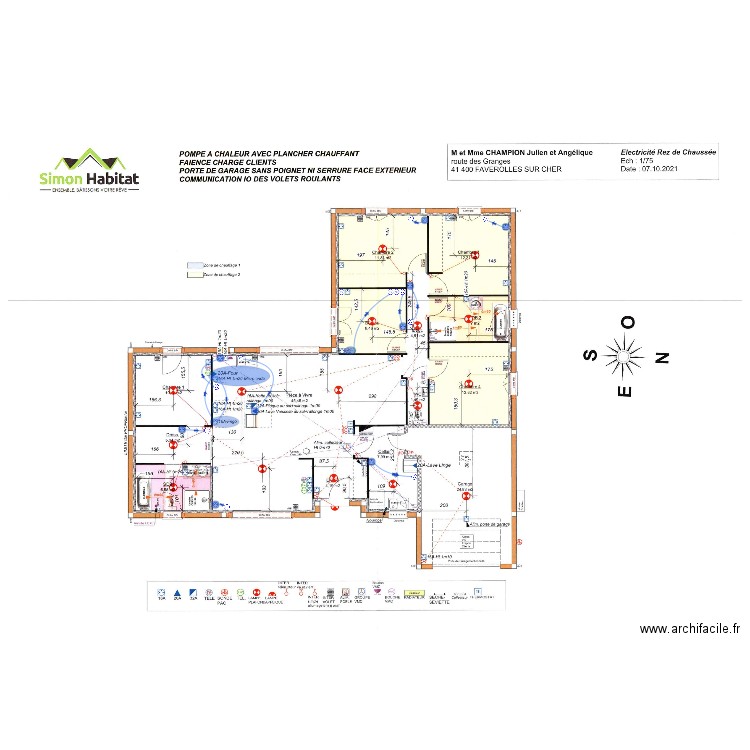 Plan Électricité Maison 2. Plan de 0 pièce et 0 m2