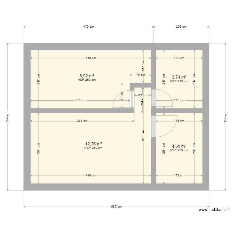STUDIO. Plan de 0 pièce et 0 m2
