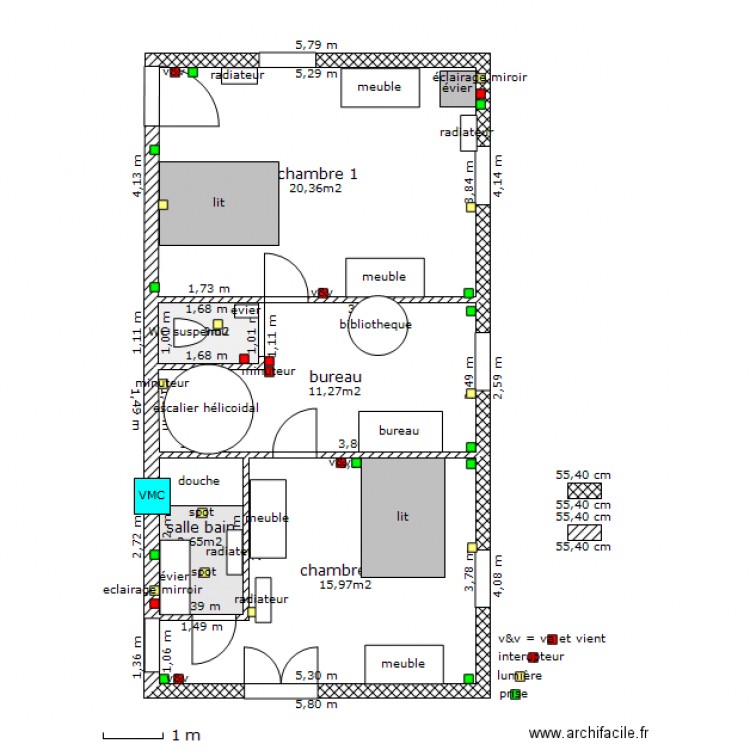 étage sylvain. Plan de 0 pièce et 0 m2