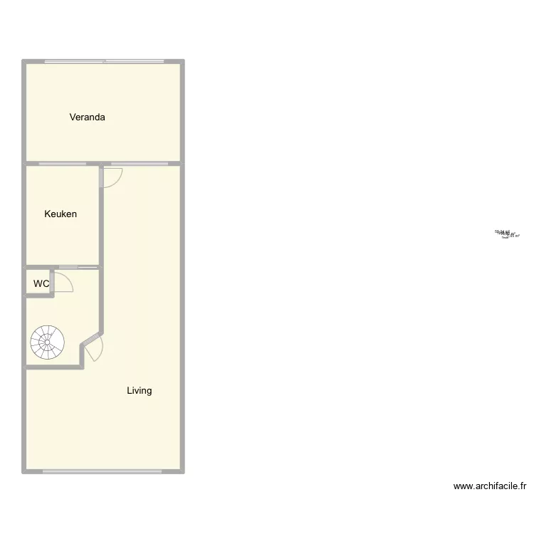 Bissegem -167 bel etage - niveau 1. Plan de 