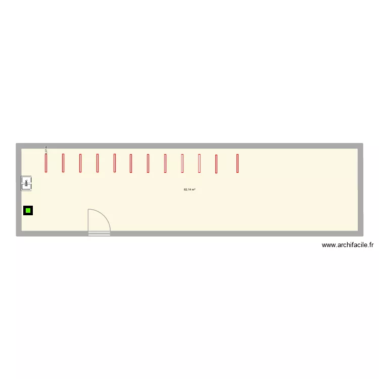 Eurosquare. Plan de 1  et 82 m²