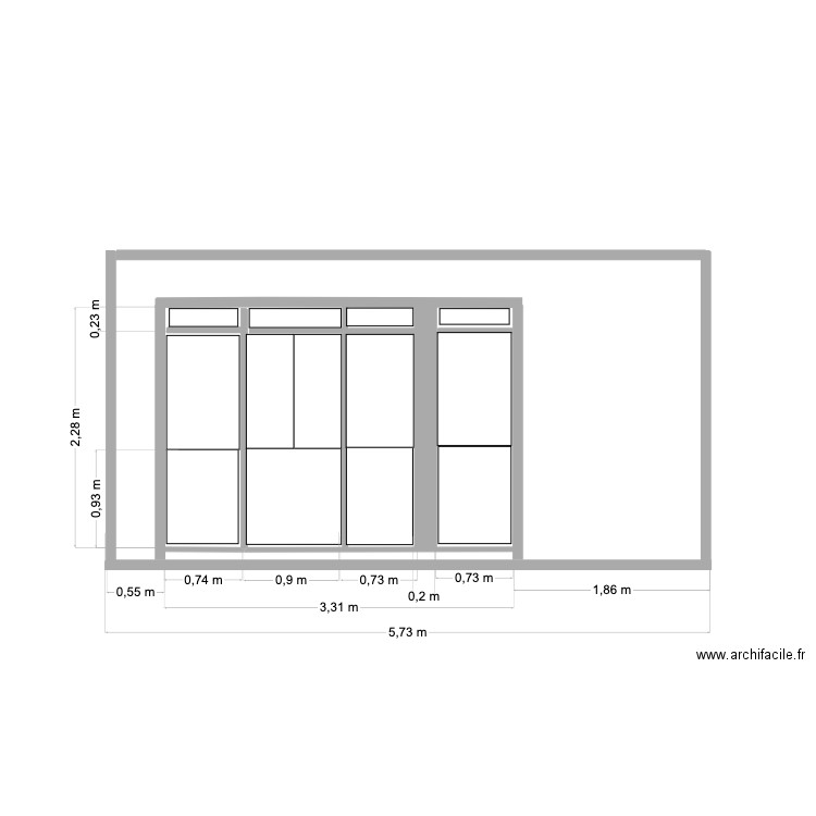 PORTE GARAGE v50. Plan de 0 pièce et 0 m2
