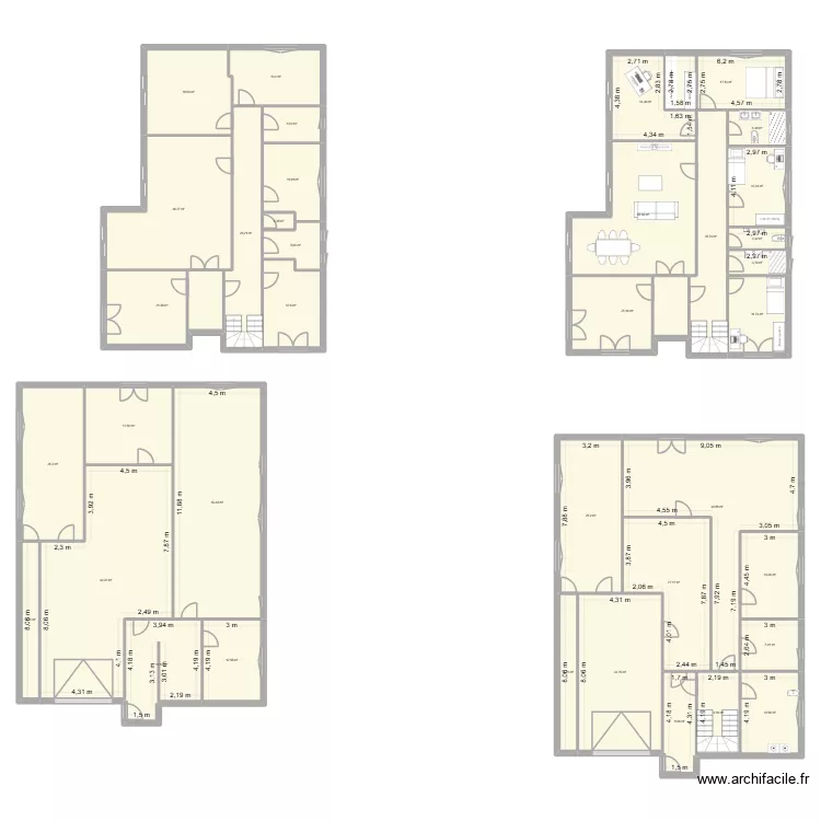 8 mai 1945. Plan de 37 pièces et 684 m²