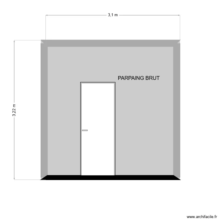 FACADE ANCIEN AVANT. Plan de 1  et 10 m²