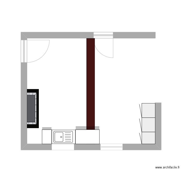 Projet cuisine. Plan de 0 pièce et 0 m2