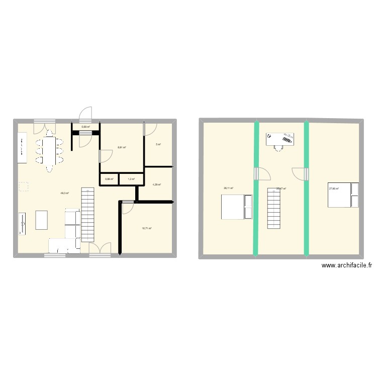 maison papy21. Plan de 11 pièces et 163 m2