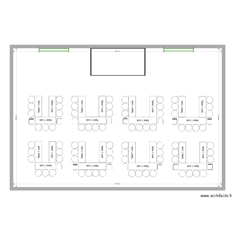 GRAP. Plan de 1 pièce et 223 m2