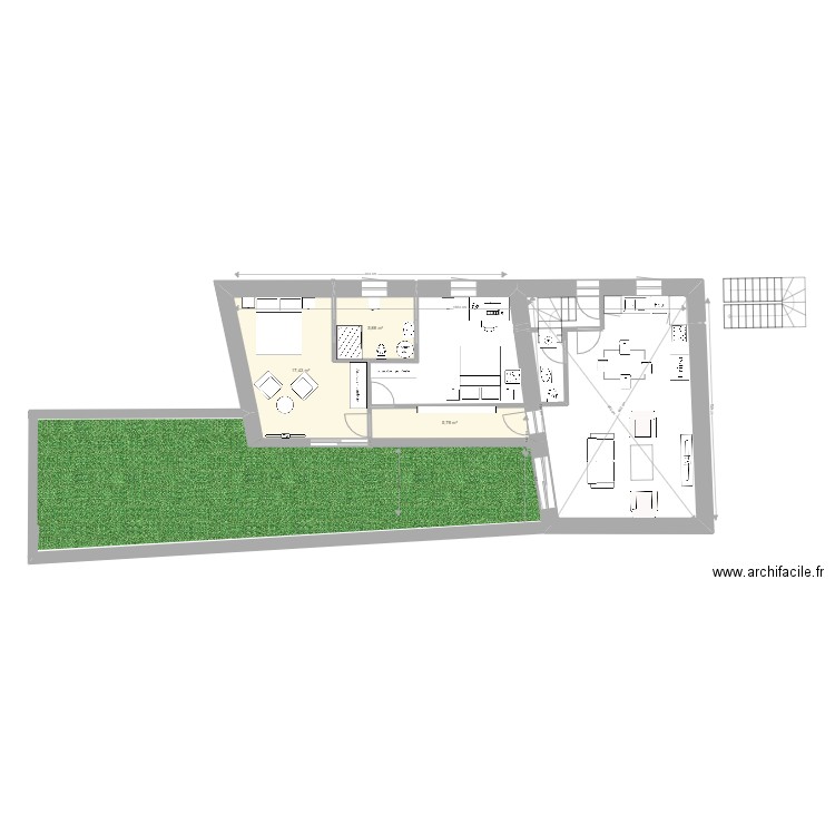 grange monnaie modif agrandissement salon en face. Plan de 0 pièce et 0 m2