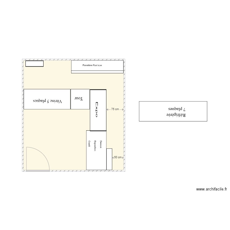 coste. Plan de 0 pièce et 0 m2