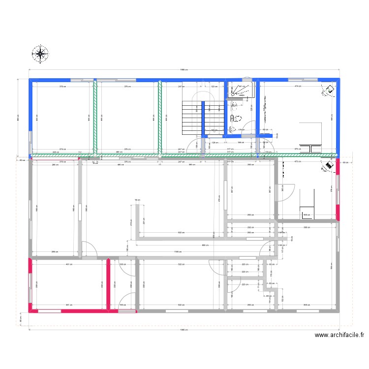 Marc Lagarde. Plan de 21 pièces et 239 m2