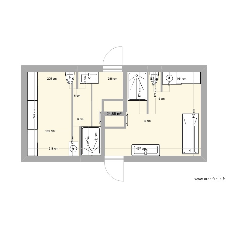 salle de bains. Plan de 0 pièce et 0 m2