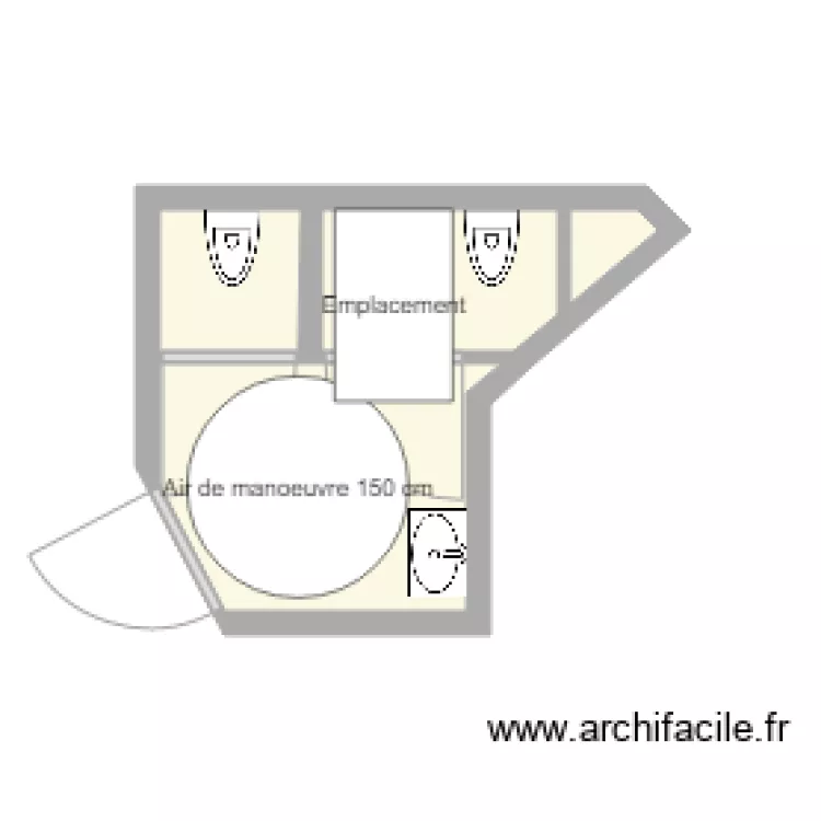 Toilettes rénové. Plan de Toilettes rénové. Plan de