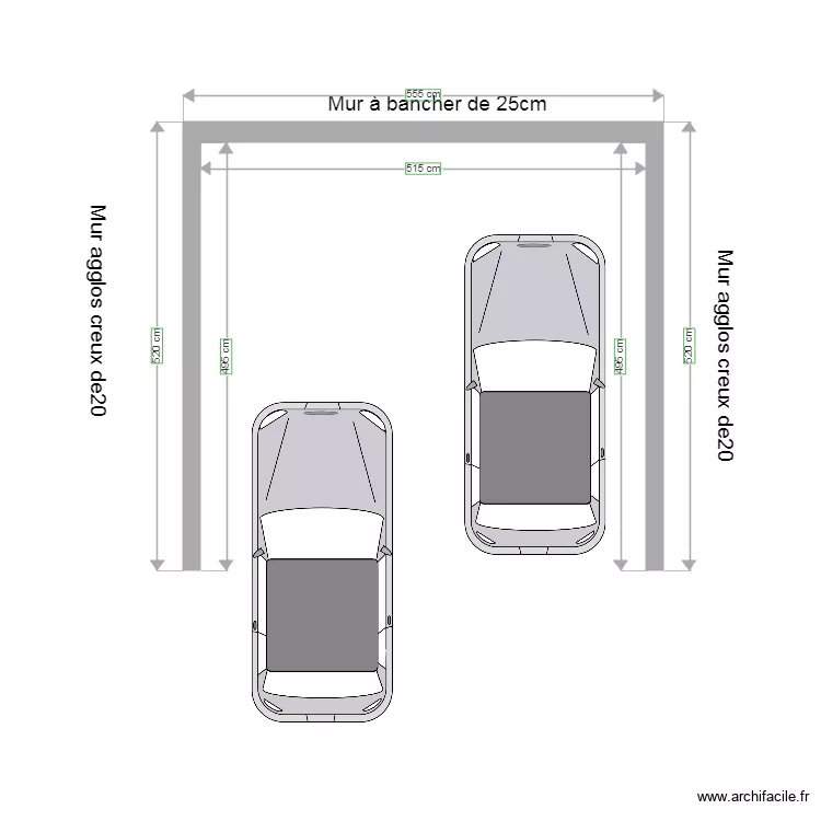 plancher parking enterr&eacute; Verbeek. Plan de 