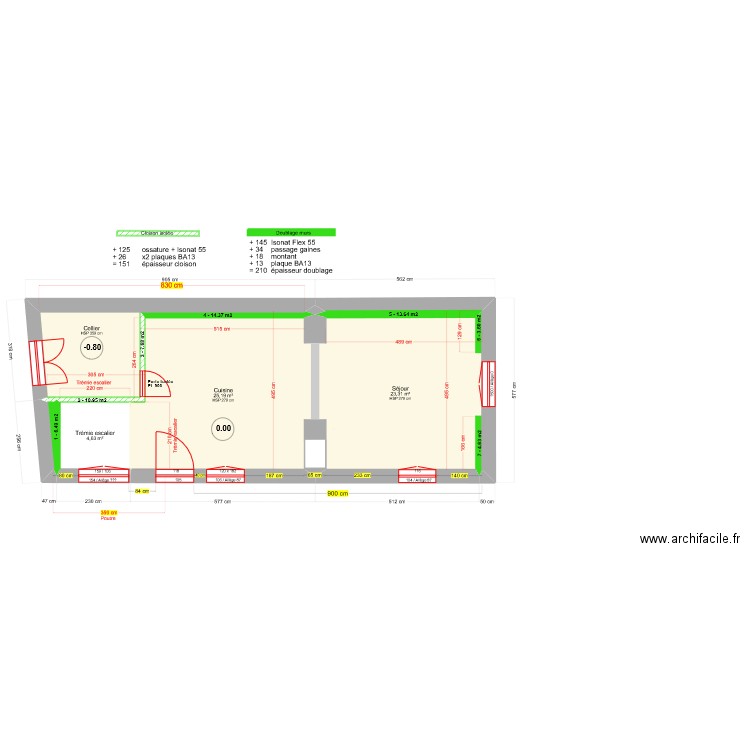 Membrey 22 - Isolation. Plan de 0 pièce et 0 m2