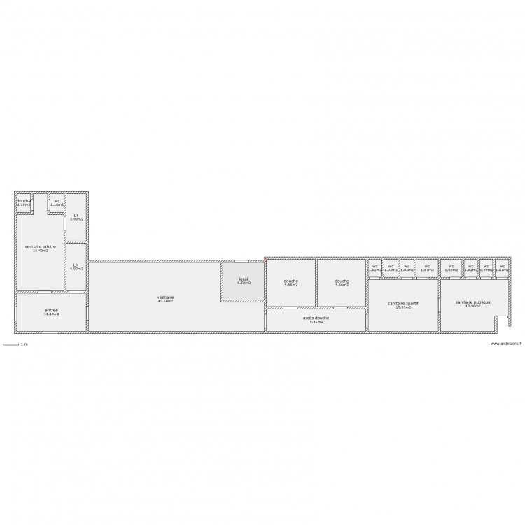 Stade Municipal vestiaire. Plan de 0 pièce et 0 m2