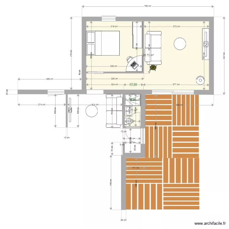 maison. Plan de 