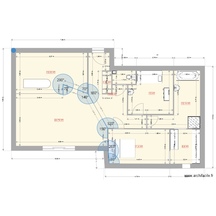 amibois_mineral_2.2. Plan de 8 pièces et 91 m2