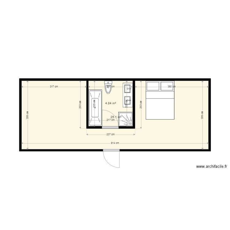 CHAMBRE ZOU. Plan de 0 pièce et 0 m2