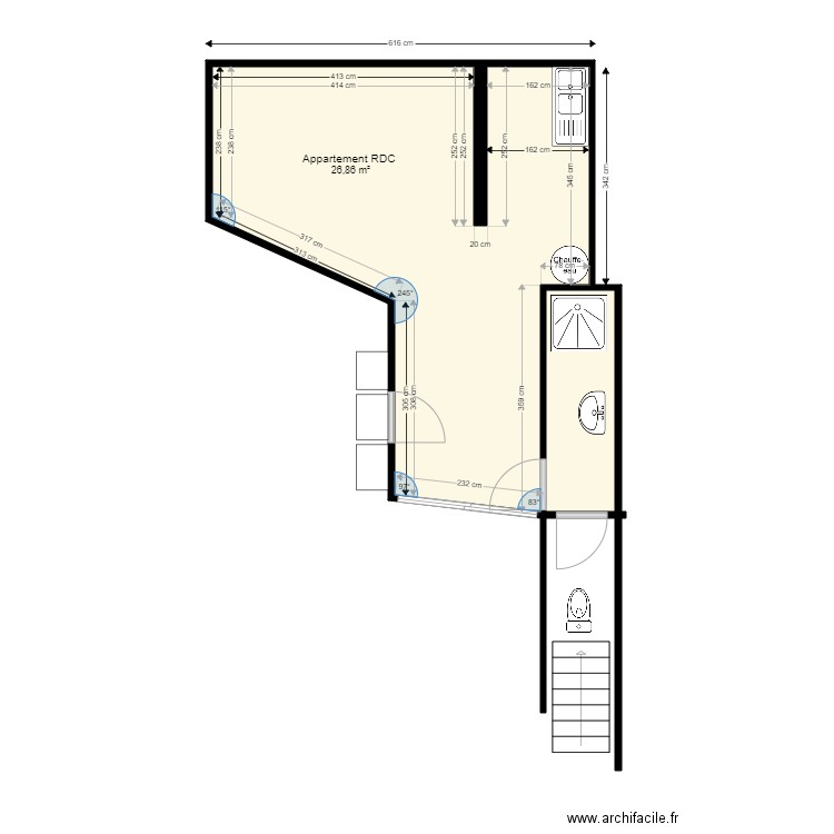 Appartement. Plan de 0 pièce et 0 m2