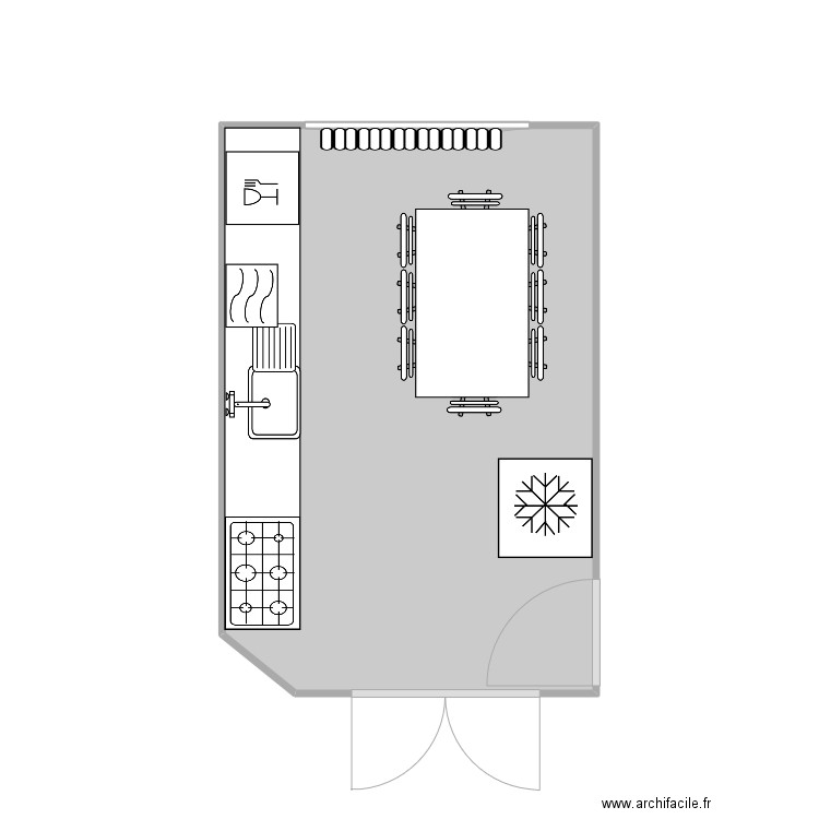 Cuisine. Plan de 0 pièce et 0 m2