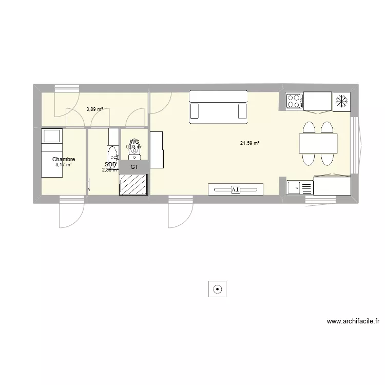 Appart Les Angles. Plan de 