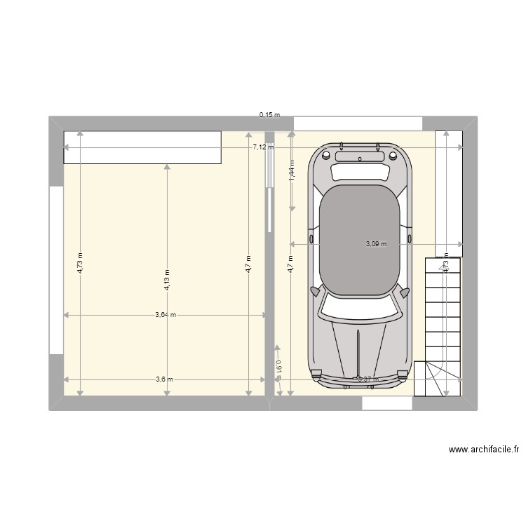 grange guip 2. Plan de 1 pièce et 33 m2