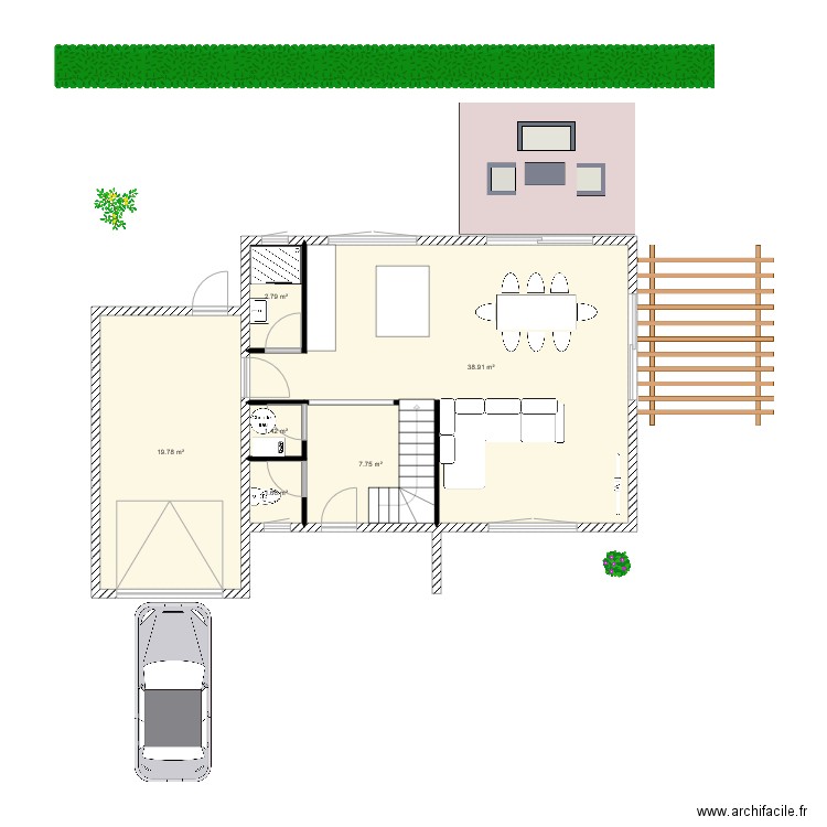 PROJET SCHERWILLER rdc. Plan de 0 pièce et 0 m2