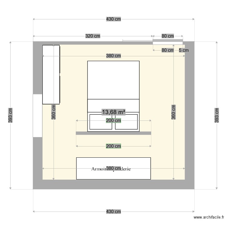 chambre. Plan de 0 pièce et 0 m2