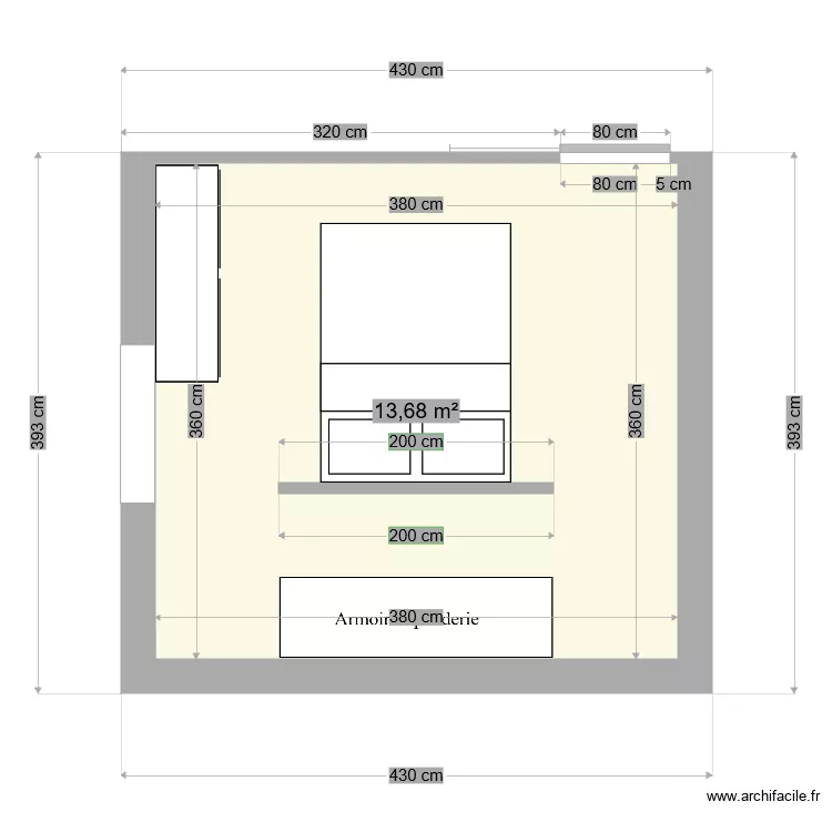 chambre. Plan de 