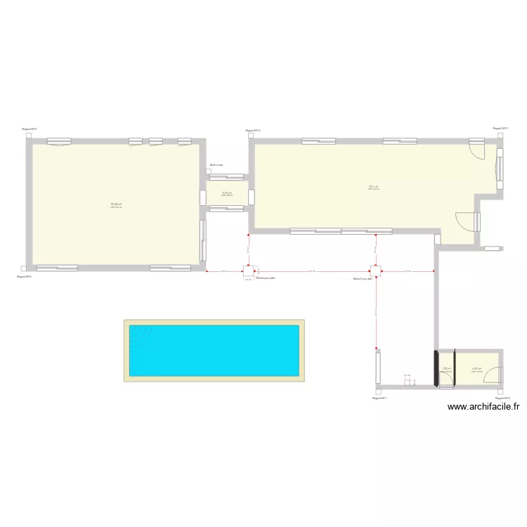 CASTRES MASSIF ET EP. Plan de 