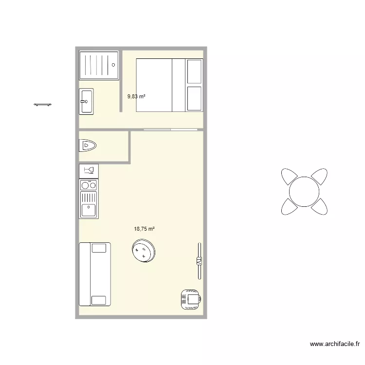 F2 Individuel. Plan de 