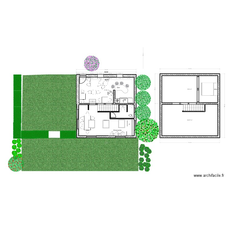 Grange Néblon 1. Plan de 4 pièces et 97 m2