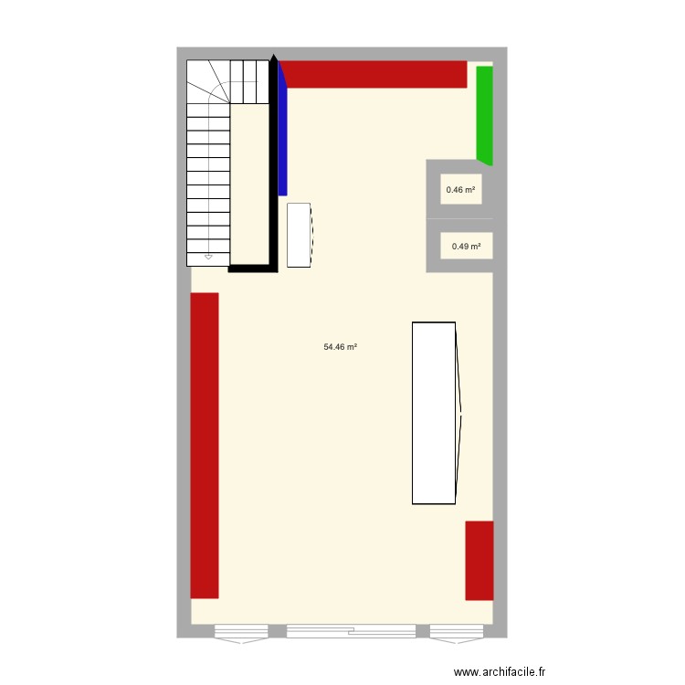 plan rez de chaussé magasin. Plan de 0 pièce et 0 m2