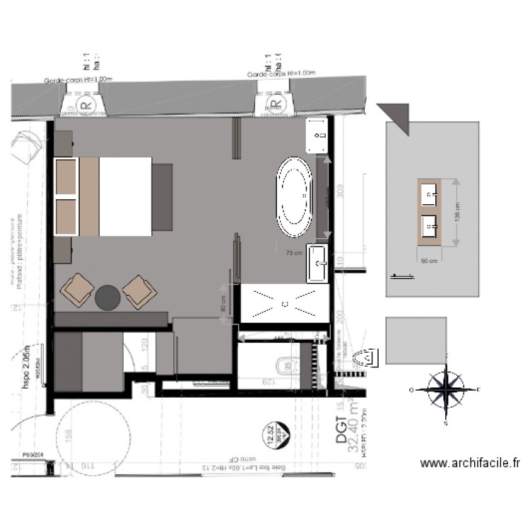 CHAMBRE 3 D. Plan de 0 pièce et 0 m2