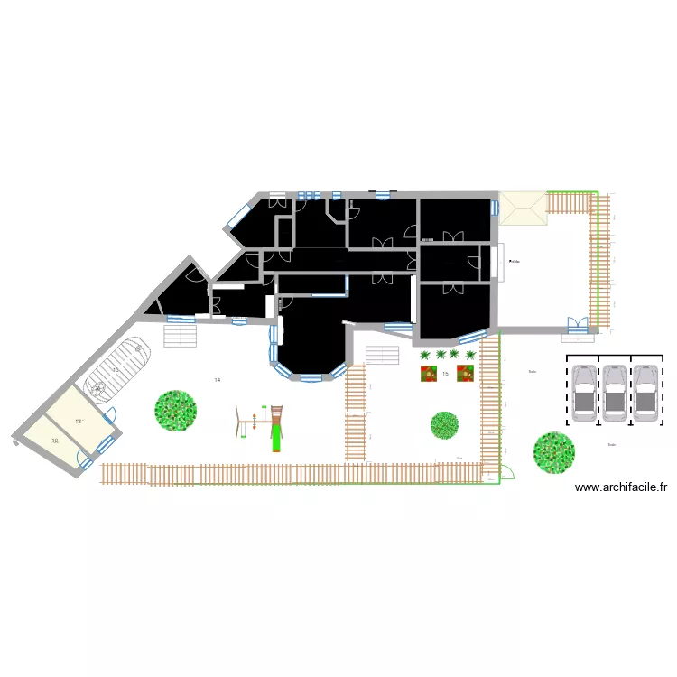 MICRO CRECHE  exterieur. Plan de 