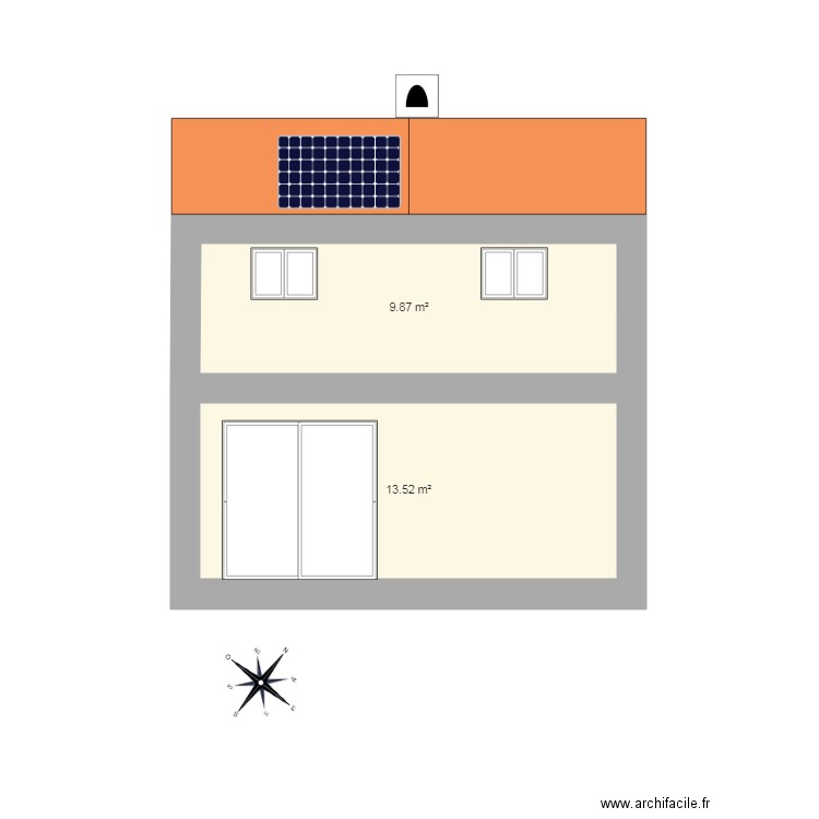 pignon sud. Plan de 0 pièce et 0 m2