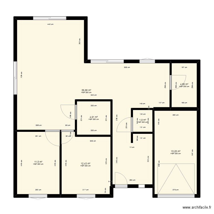 numero 1. Plan de 7 pièces et 108 m2