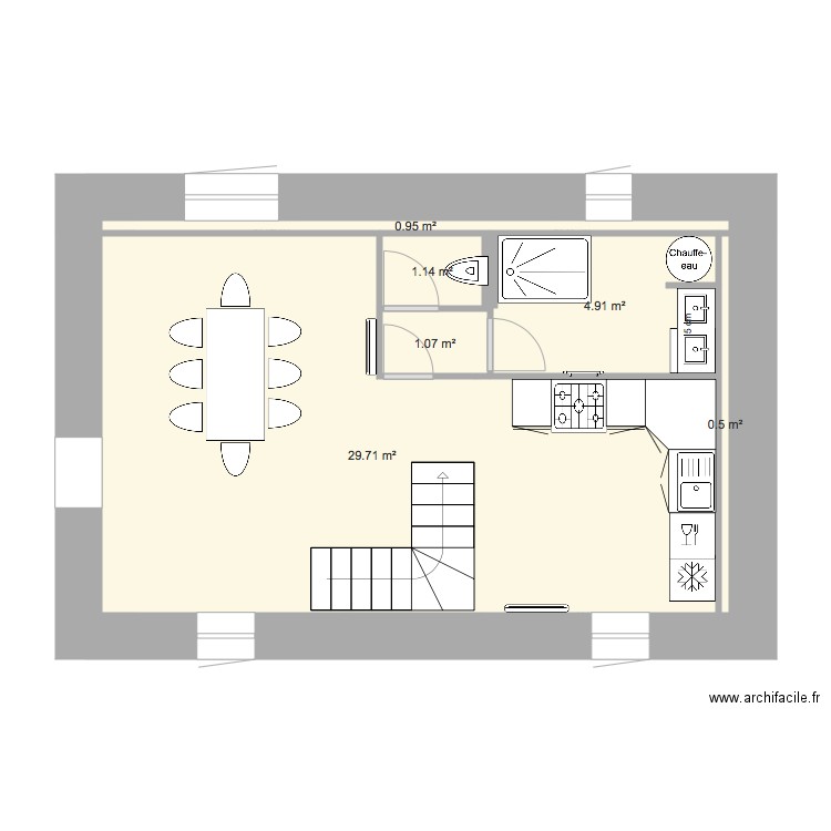 mini maison etage. Plan de 0 pièce et 0 m2