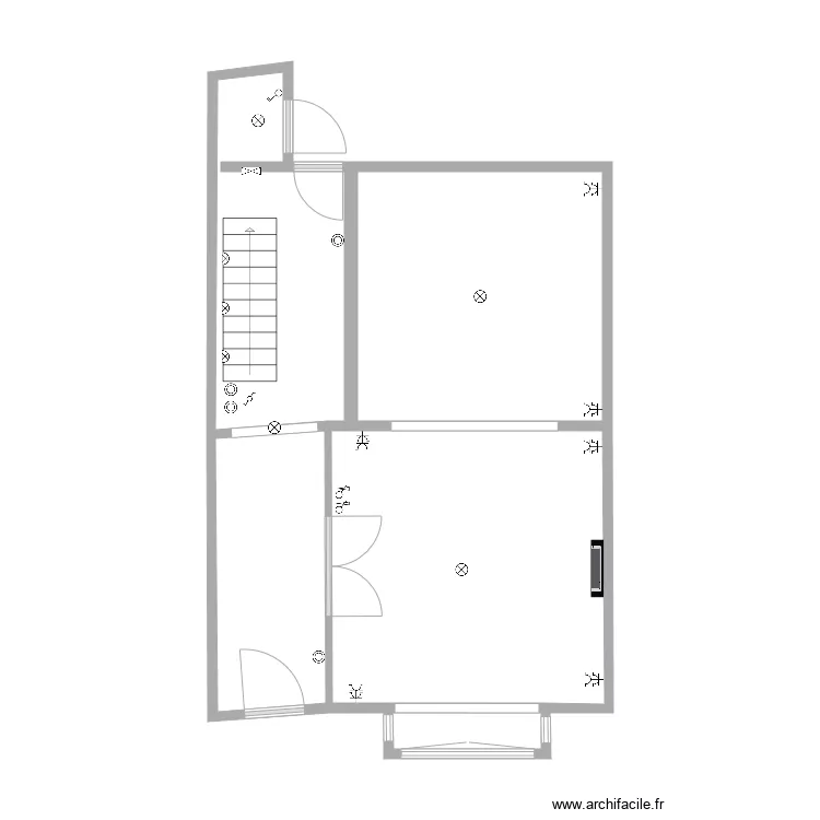 Maison Edoir Rez de Chauss&eacute;e. Plan de 